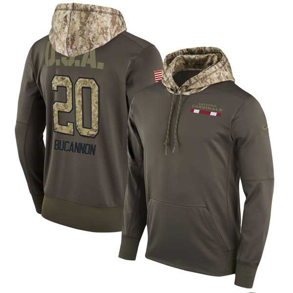 Nike Cardinals 20 Deone Bucannon Men's Olive Salute To Service Pullover Hoodie